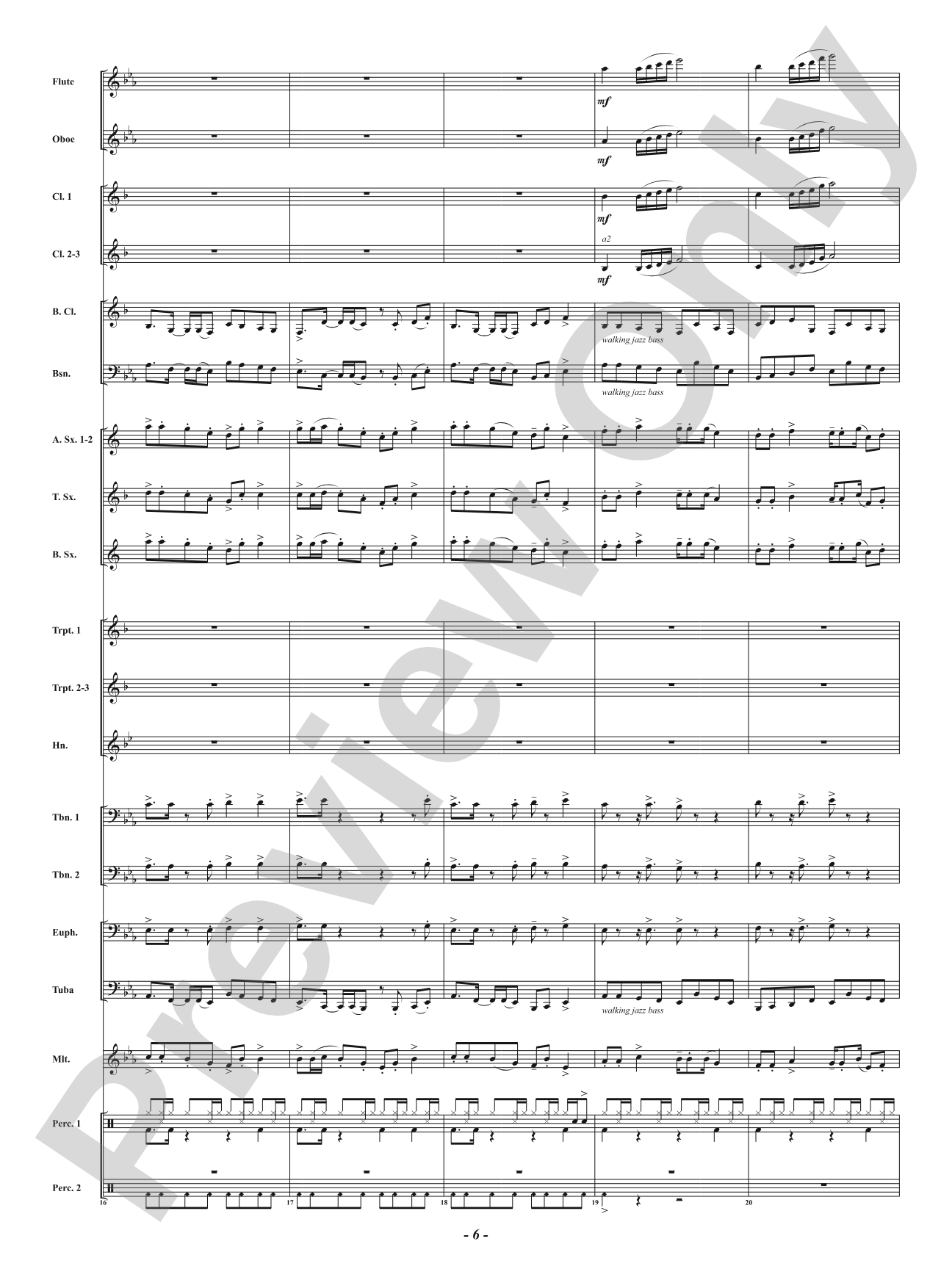 Blues for Santa: Concert Band Conductor Score & Parts
