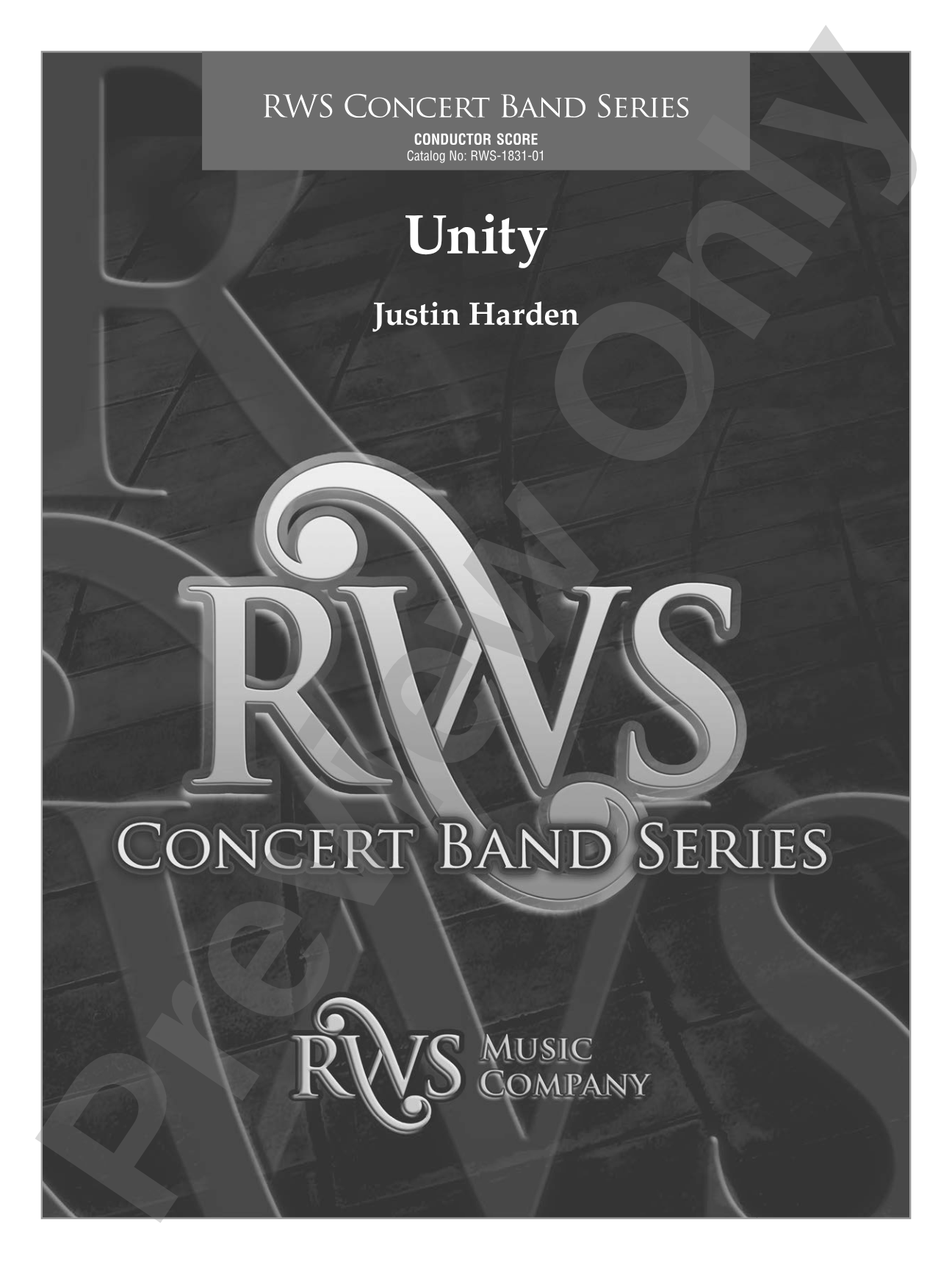 Unity: Concert Band Conductor Score & Parts