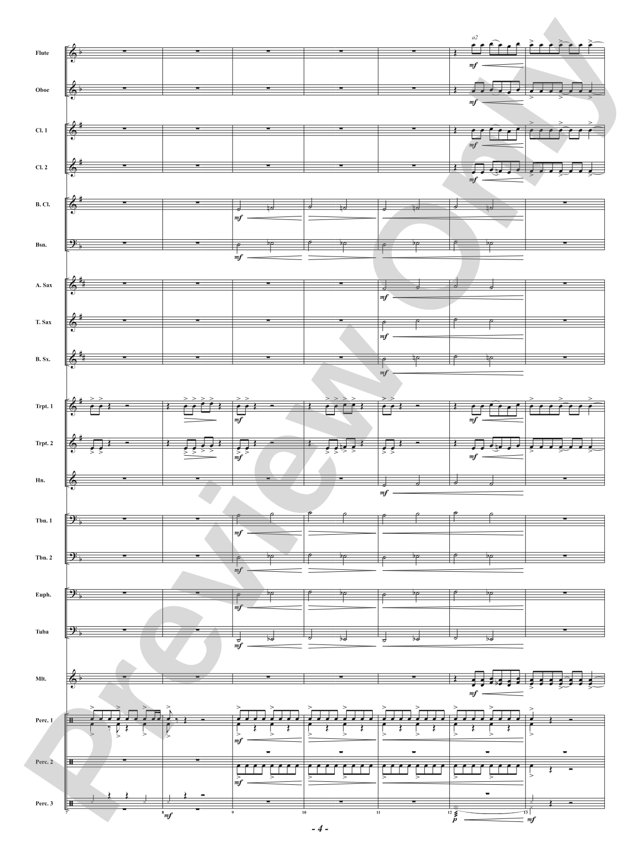Attack of the Accents: Concert Band Conductor Score & Parts