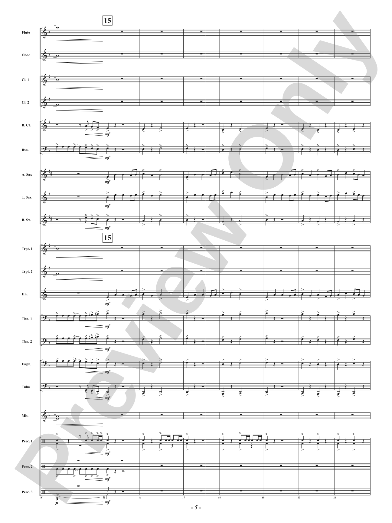 Attack of the Accents: Concert Band Conductor Score & Parts
