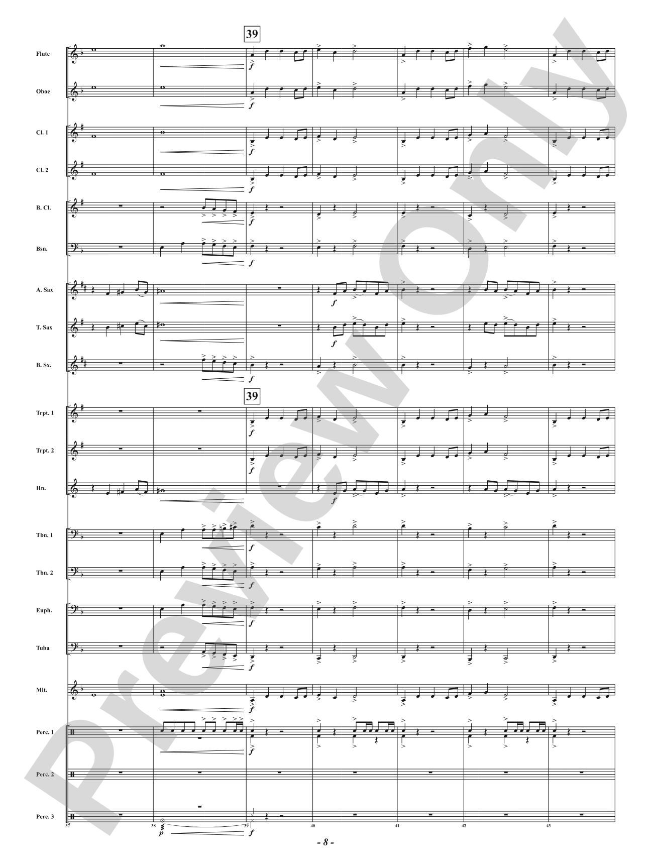 Attack of the Accents: Concert Band Conductor Score & Parts