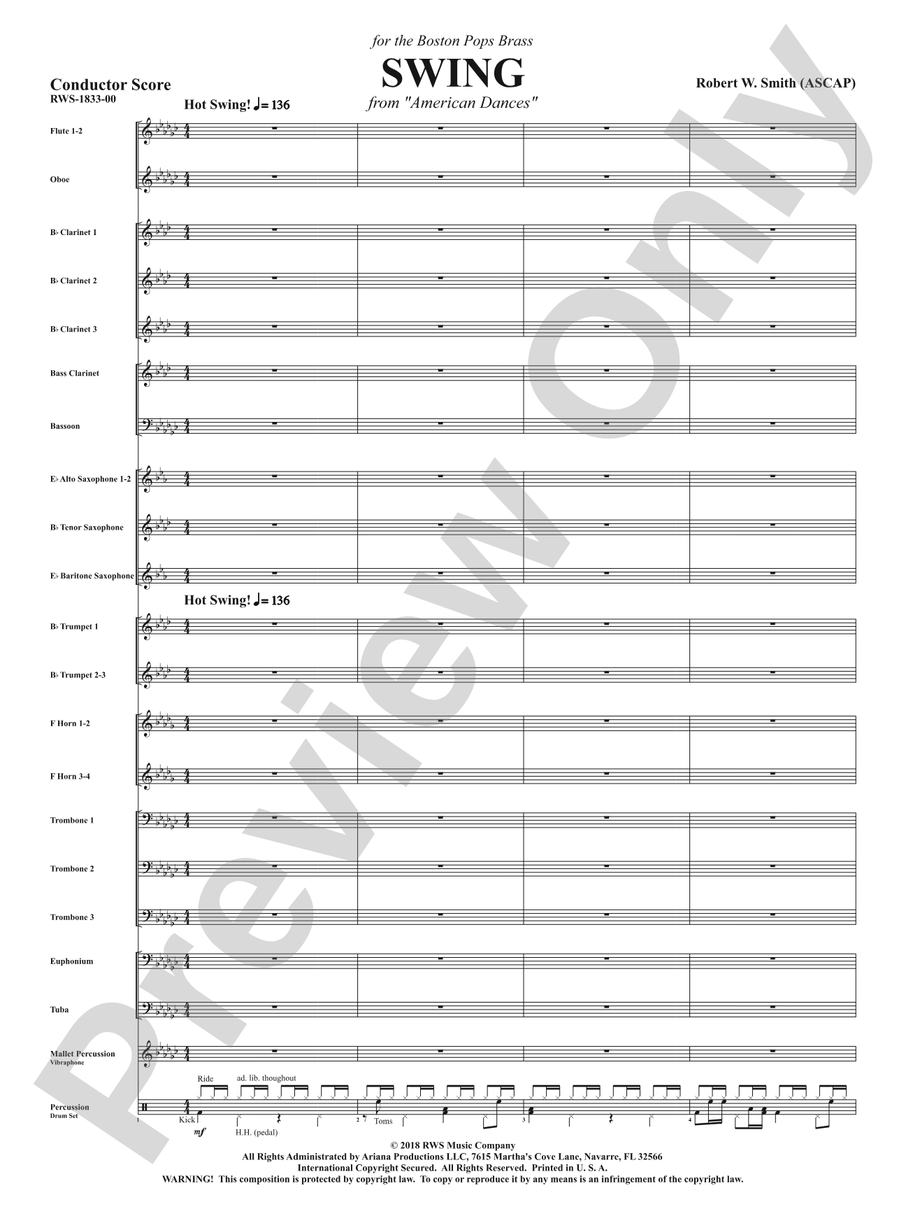 Swing - From <i>American Dances</i>: Score