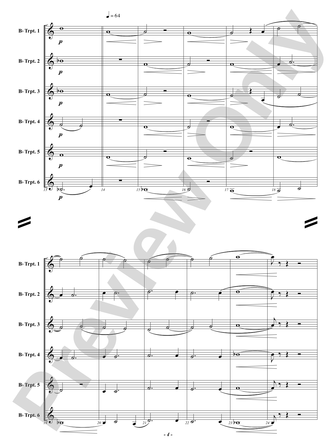 Chorale for Trumpets: Brass Ensemble Conductor Score & Parts