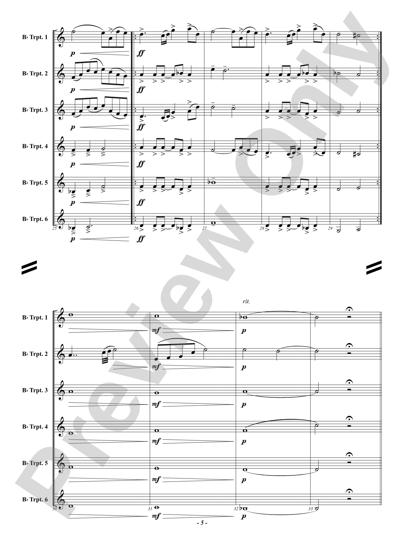 Chorale for Trumpets: Brass Ensemble Conductor Score & Parts