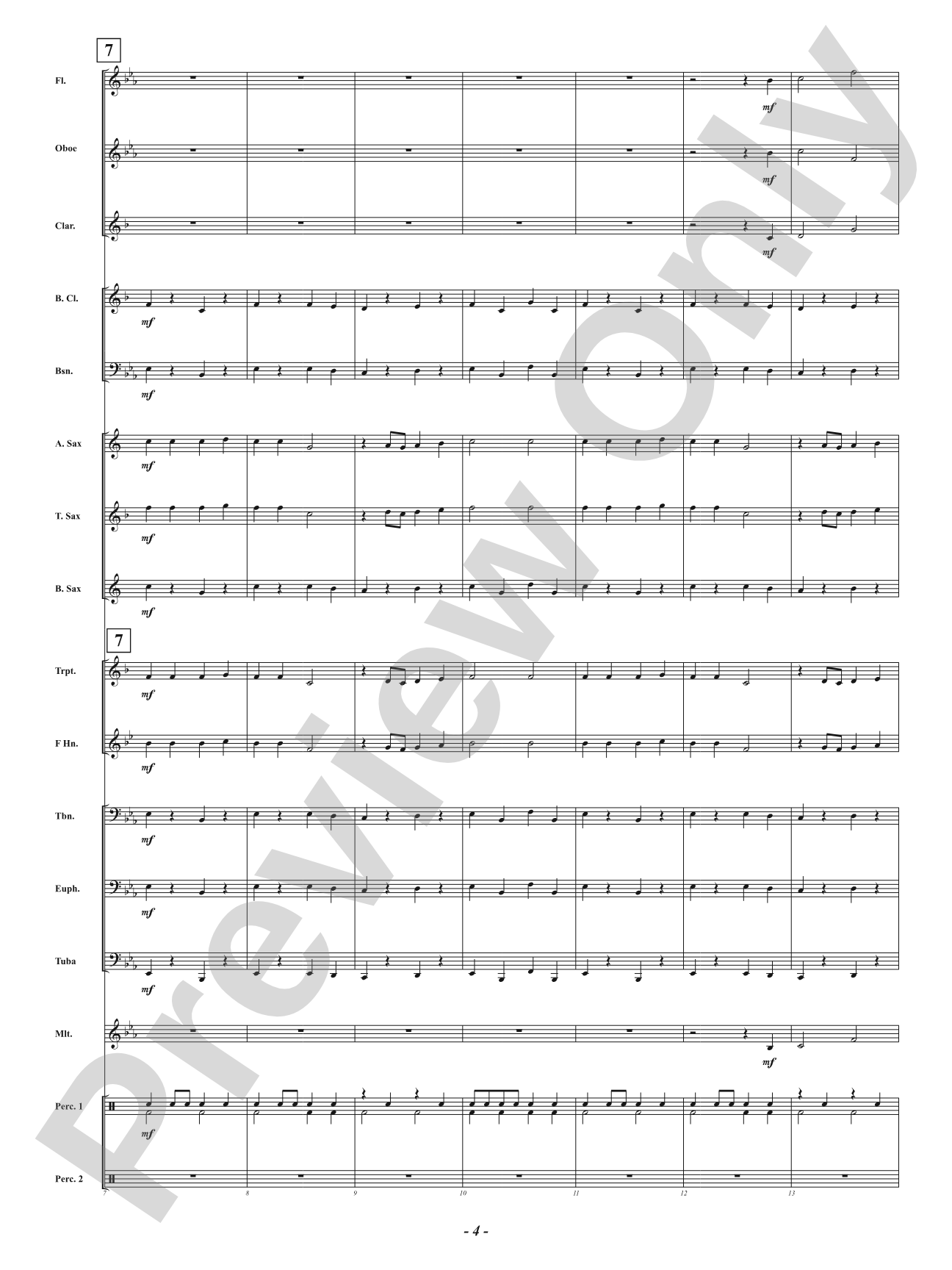 Wenceslas March: Concert Band Conductor Score & Parts