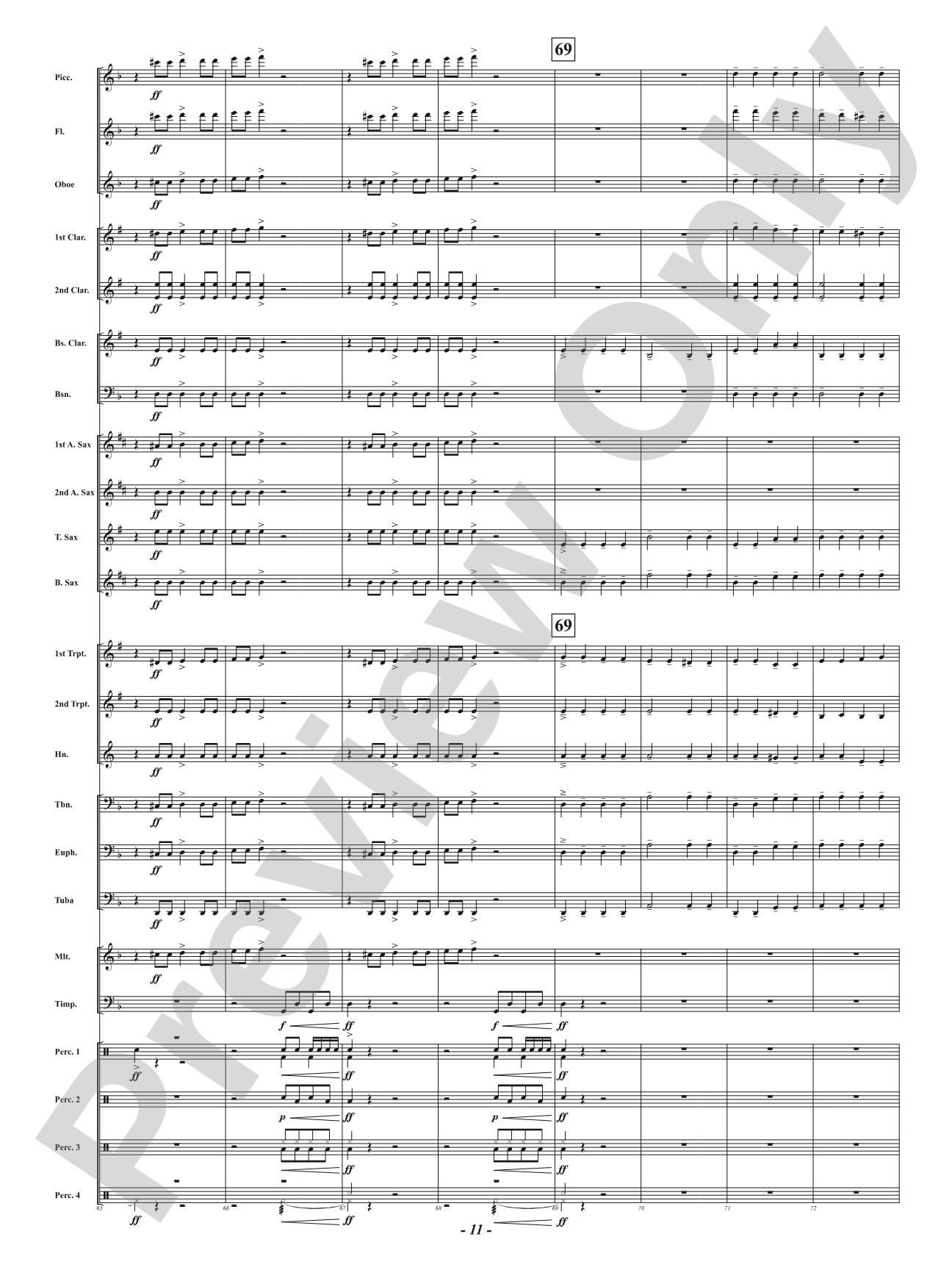 Passing Storm: Concert Band Conductor Score & Parts