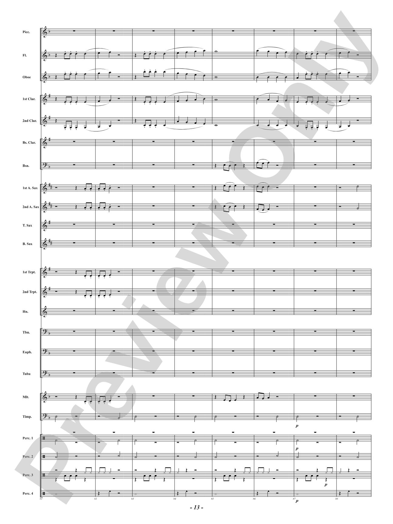 Passing Storm: Concert Band Conductor Score & Parts