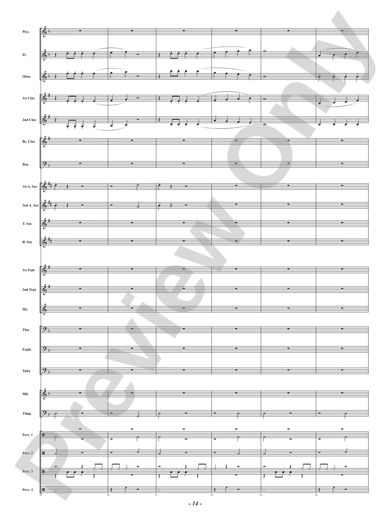 Passing Storm: Concert Band Conductor Score & Parts