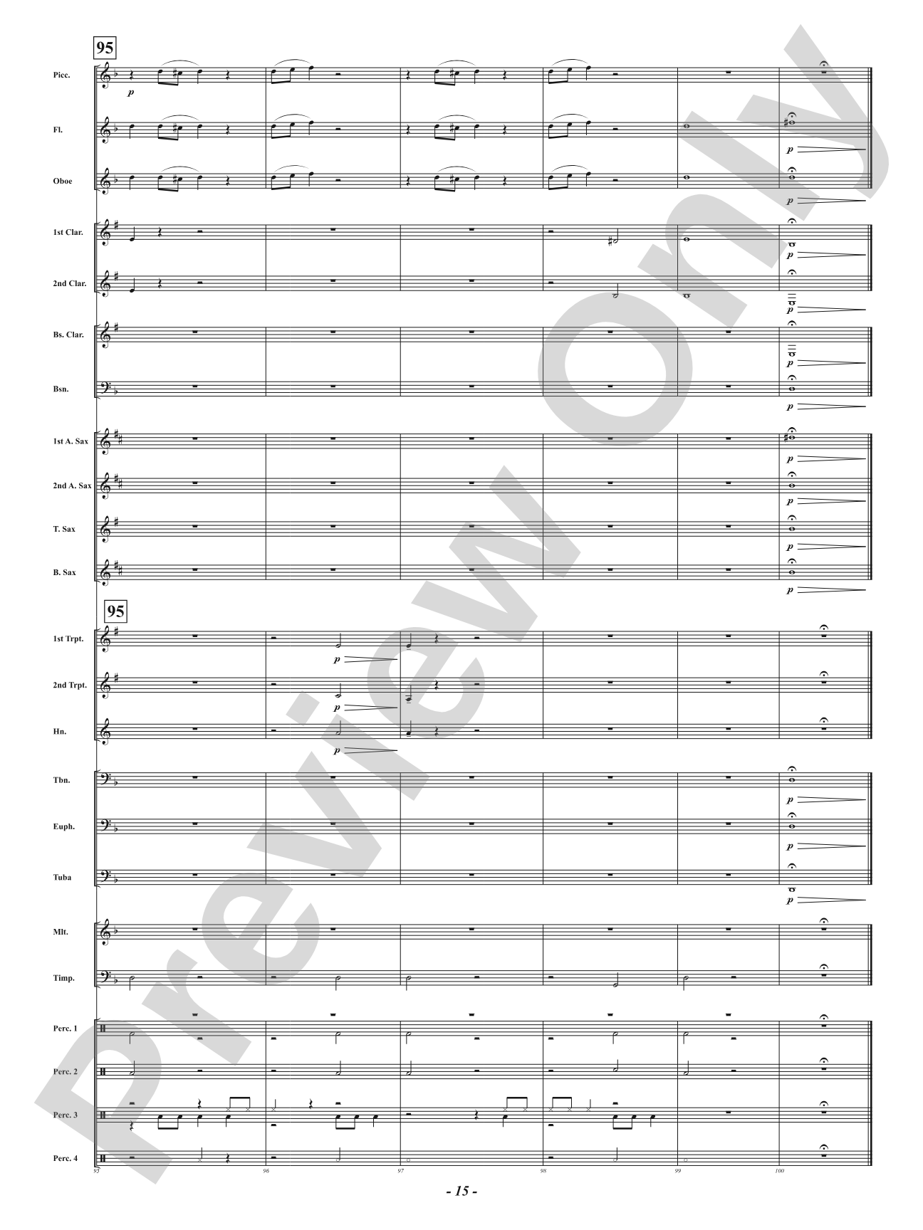 Passing Storm: Concert Band Conductor Score & Parts