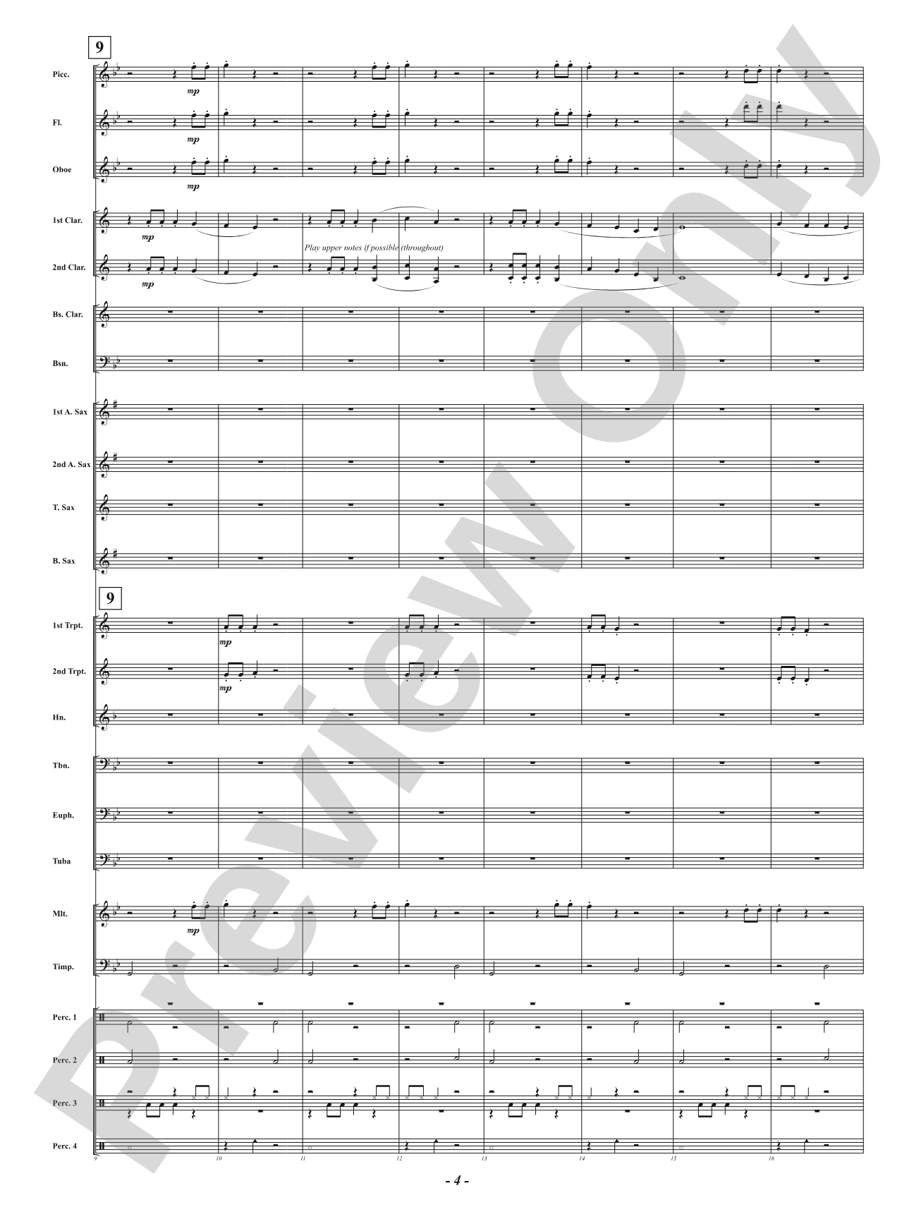 Passing Storm: Concert Band Conductor Score & Parts