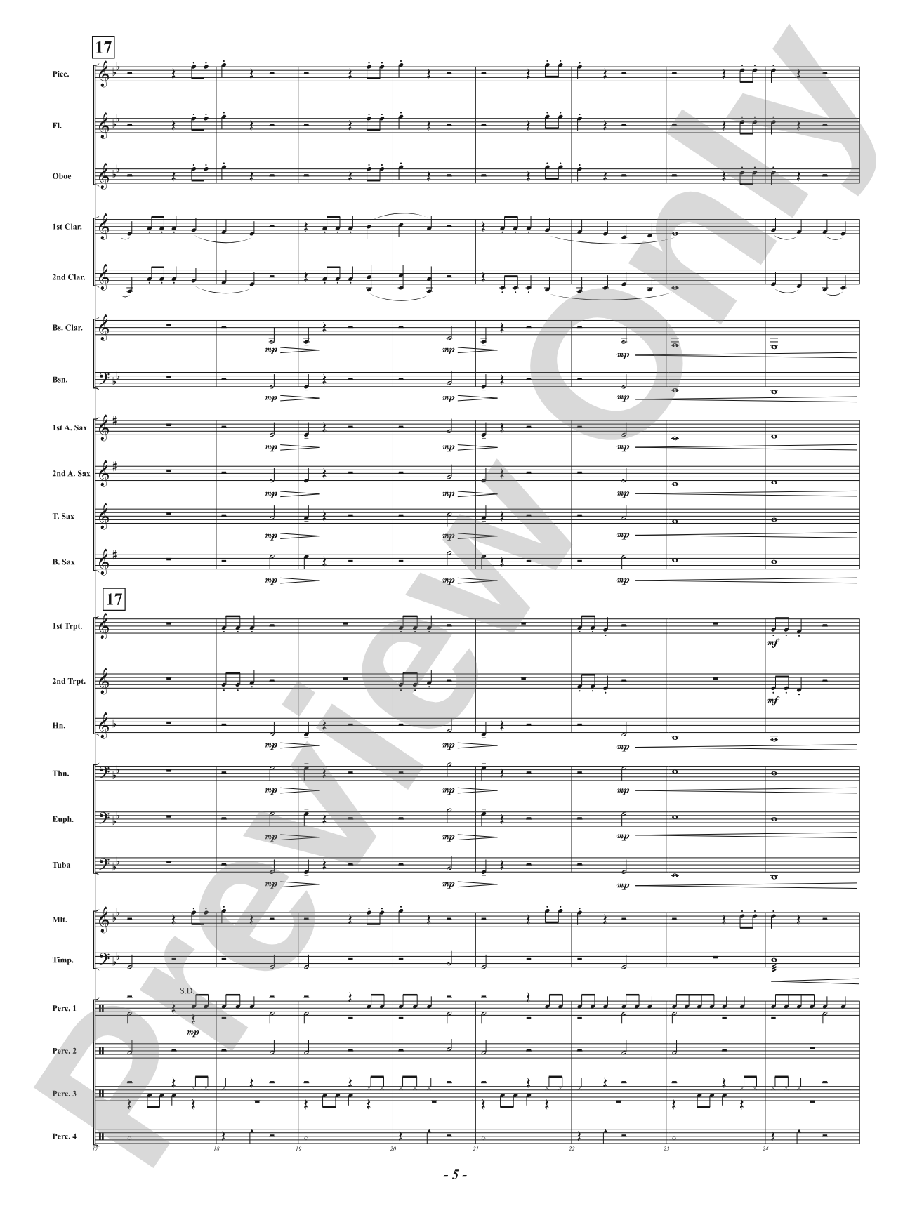 Passing Storm: Concert Band Conductor Score & Parts
