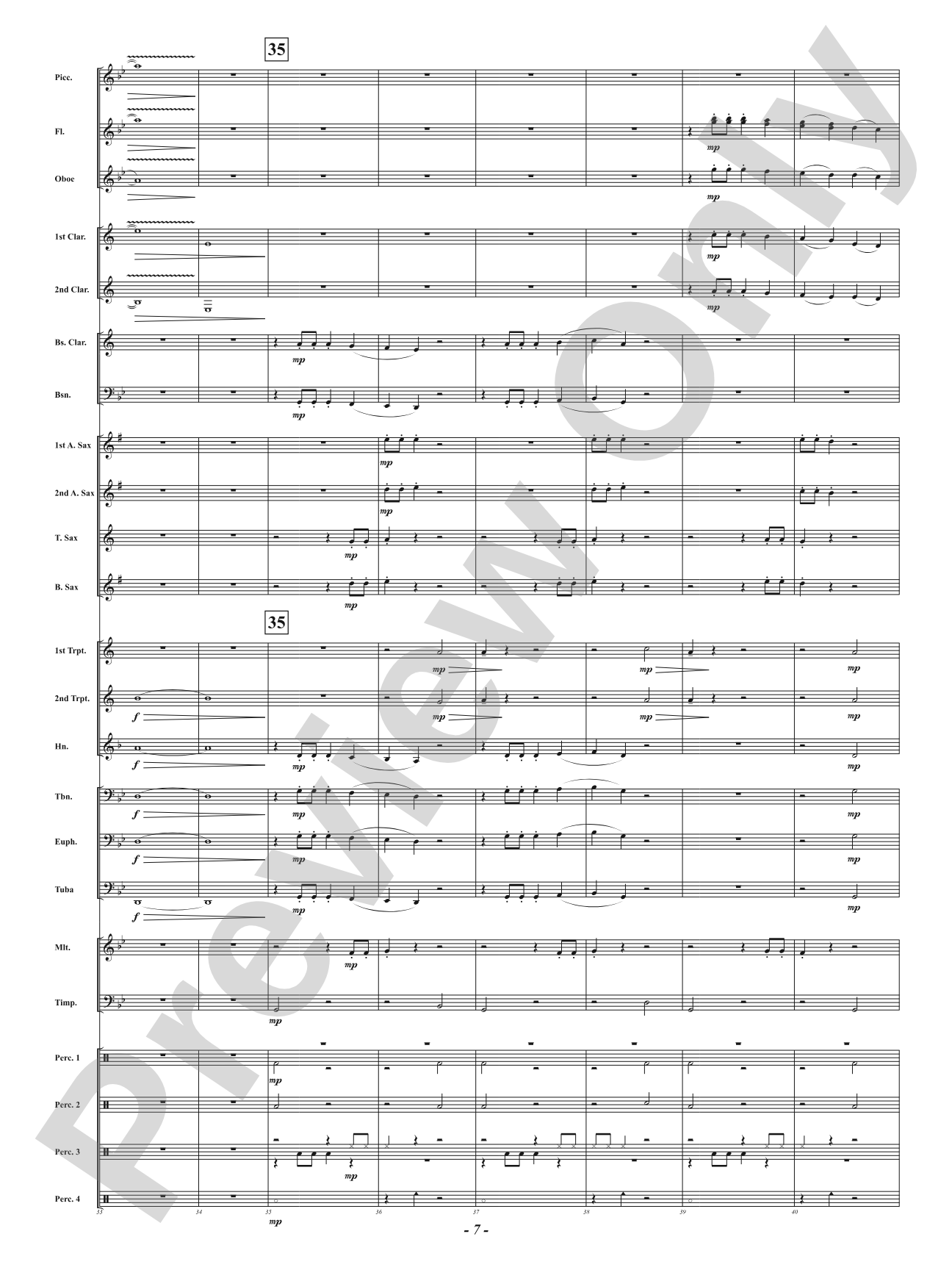 Passing Storm: Concert Band Conductor Score & Parts