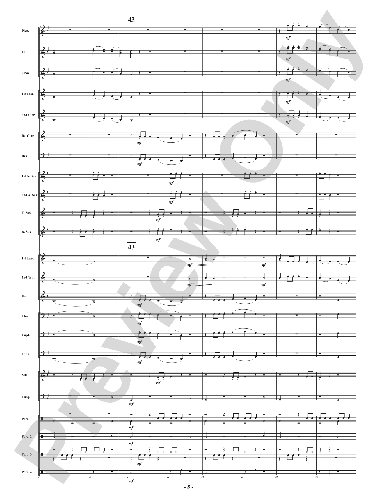 Passing Storm: Concert Band Conductor Score & Parts
