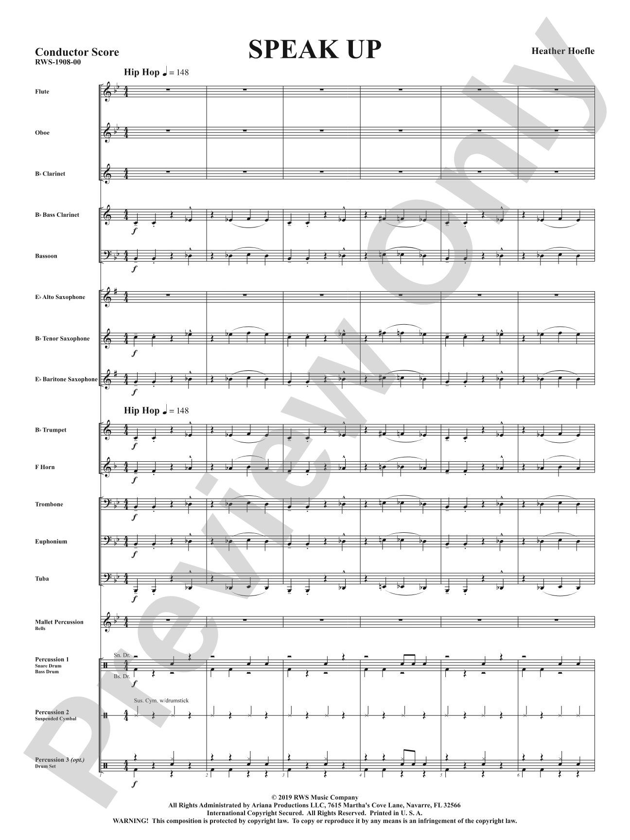 Speak Up: Concert Band Conductor Score & Parts