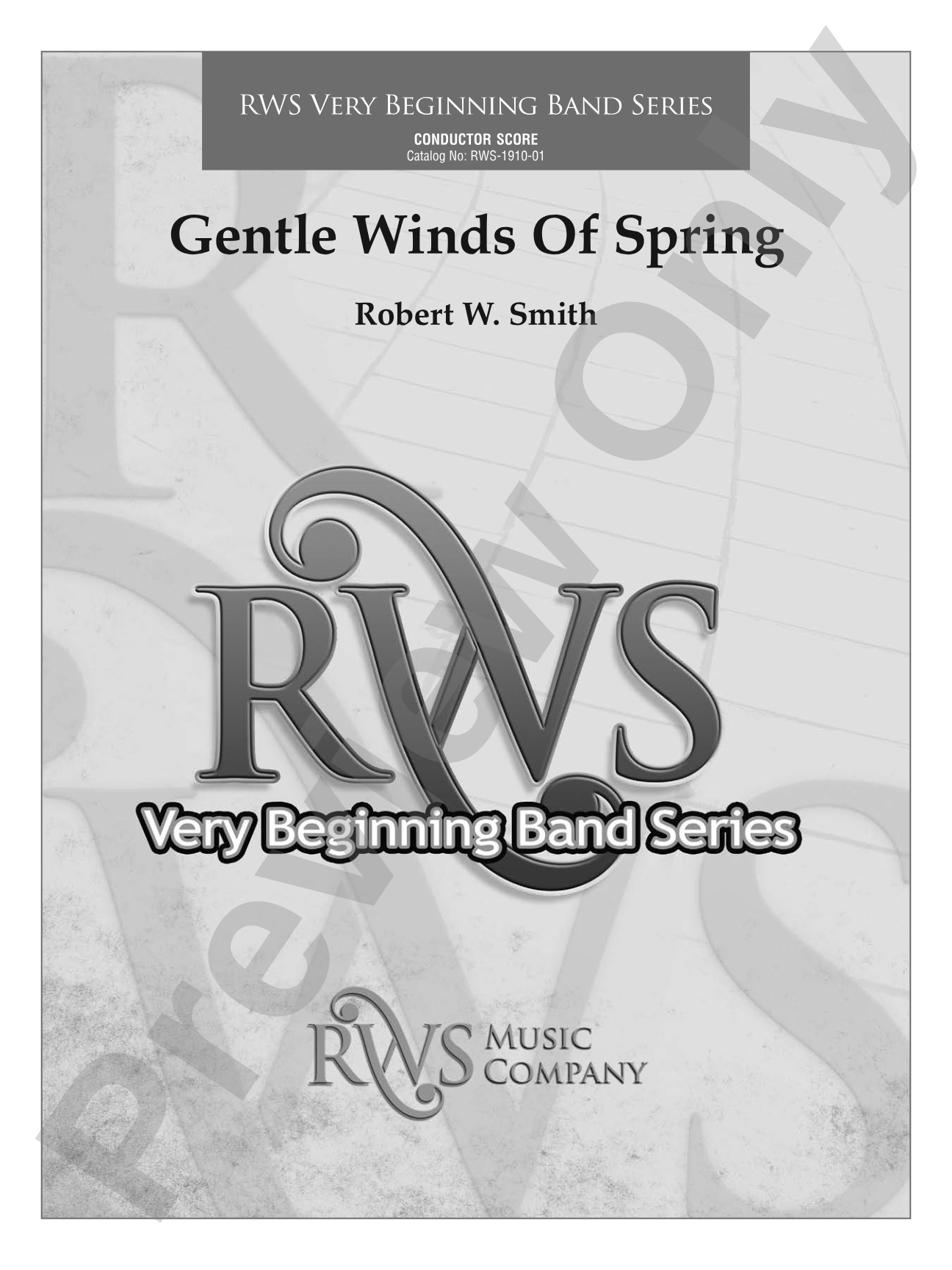 Gentle Winds of Spring: Concert Band Conductor Score & Parts