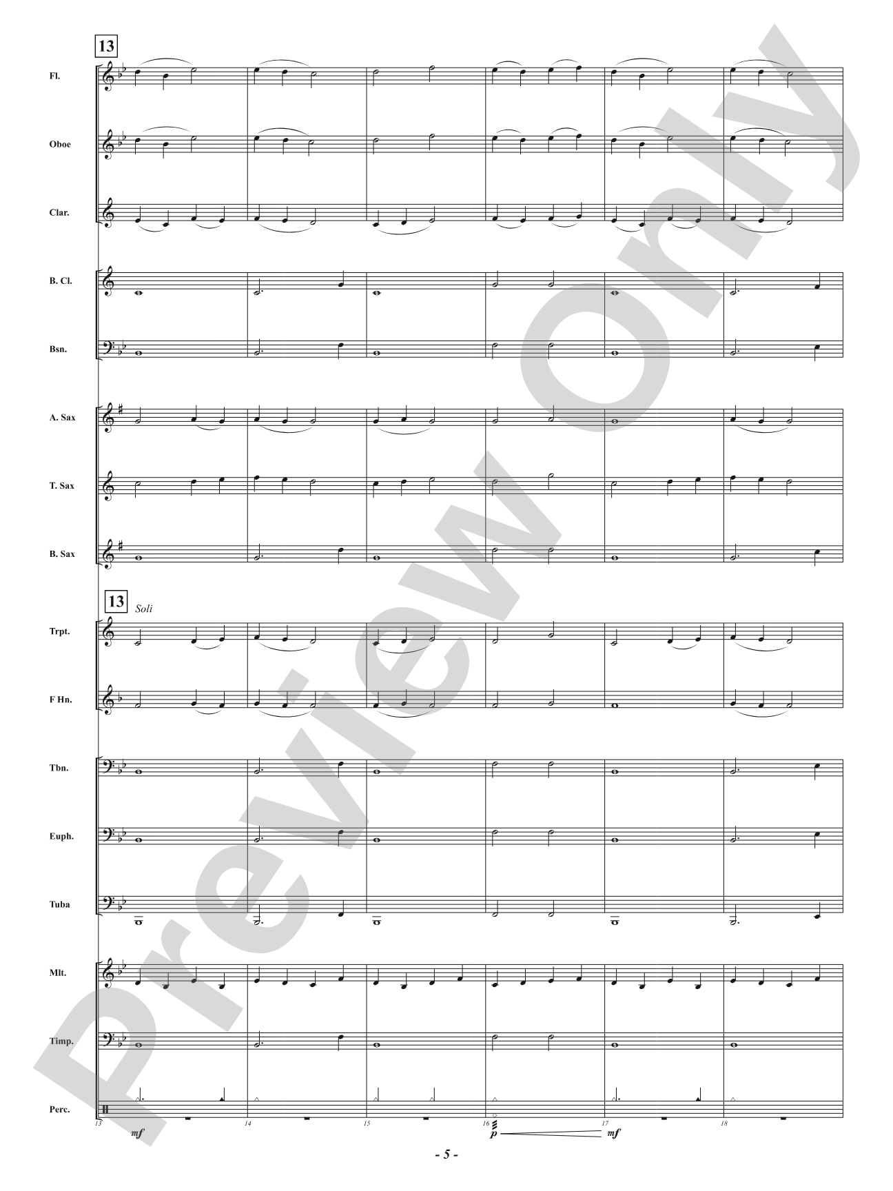 Gentle Winds of Spring: Concert Band Conductor Score & Parts