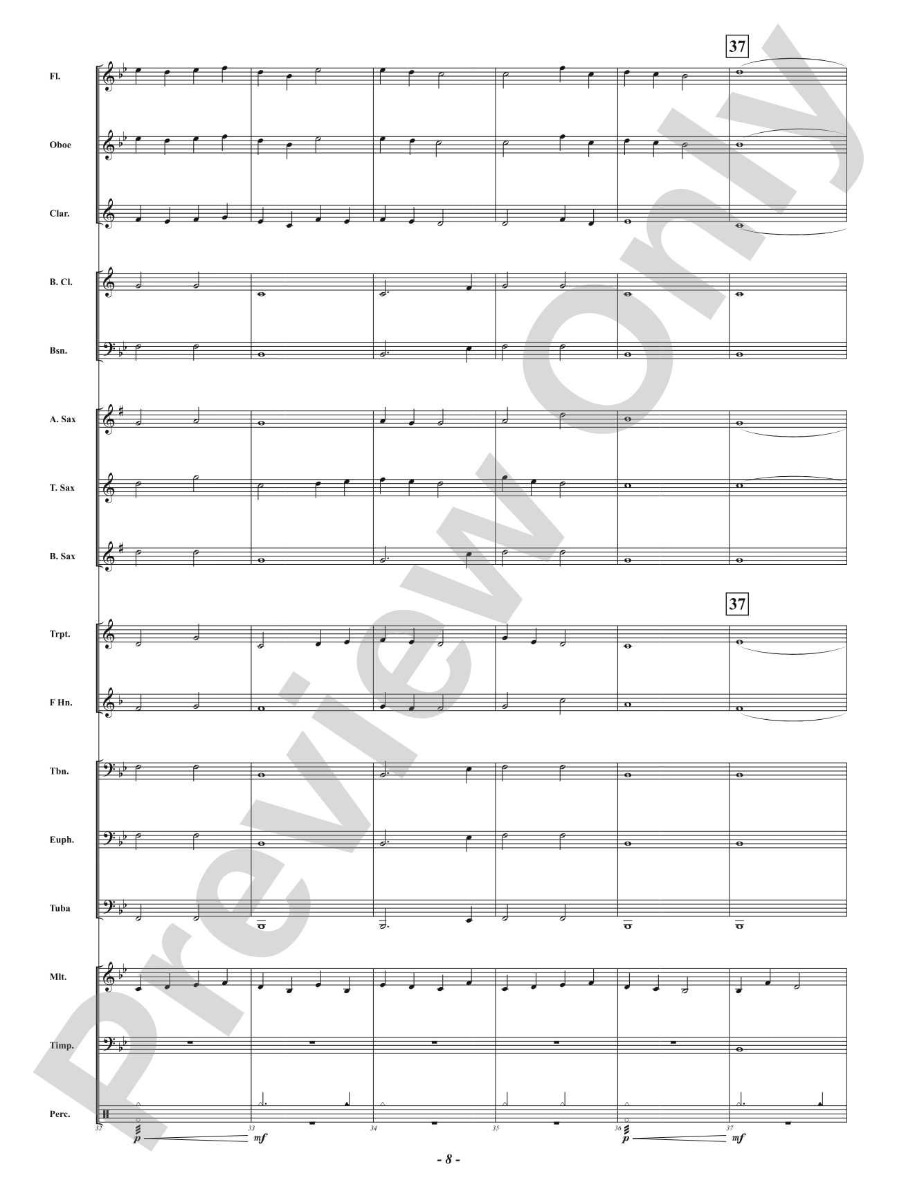 Gentle Winds of Spring: Concert Band Conductor Score & Parts