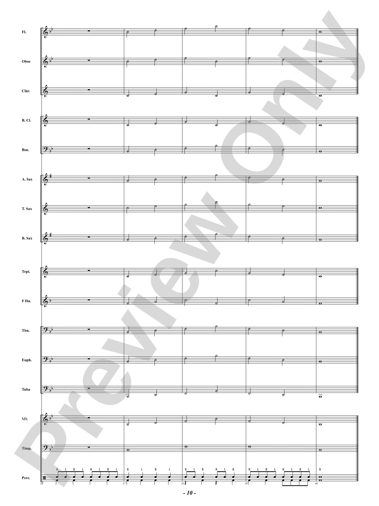 Beginning Band Warm-Up: Concert Band Conductor Score & Parts