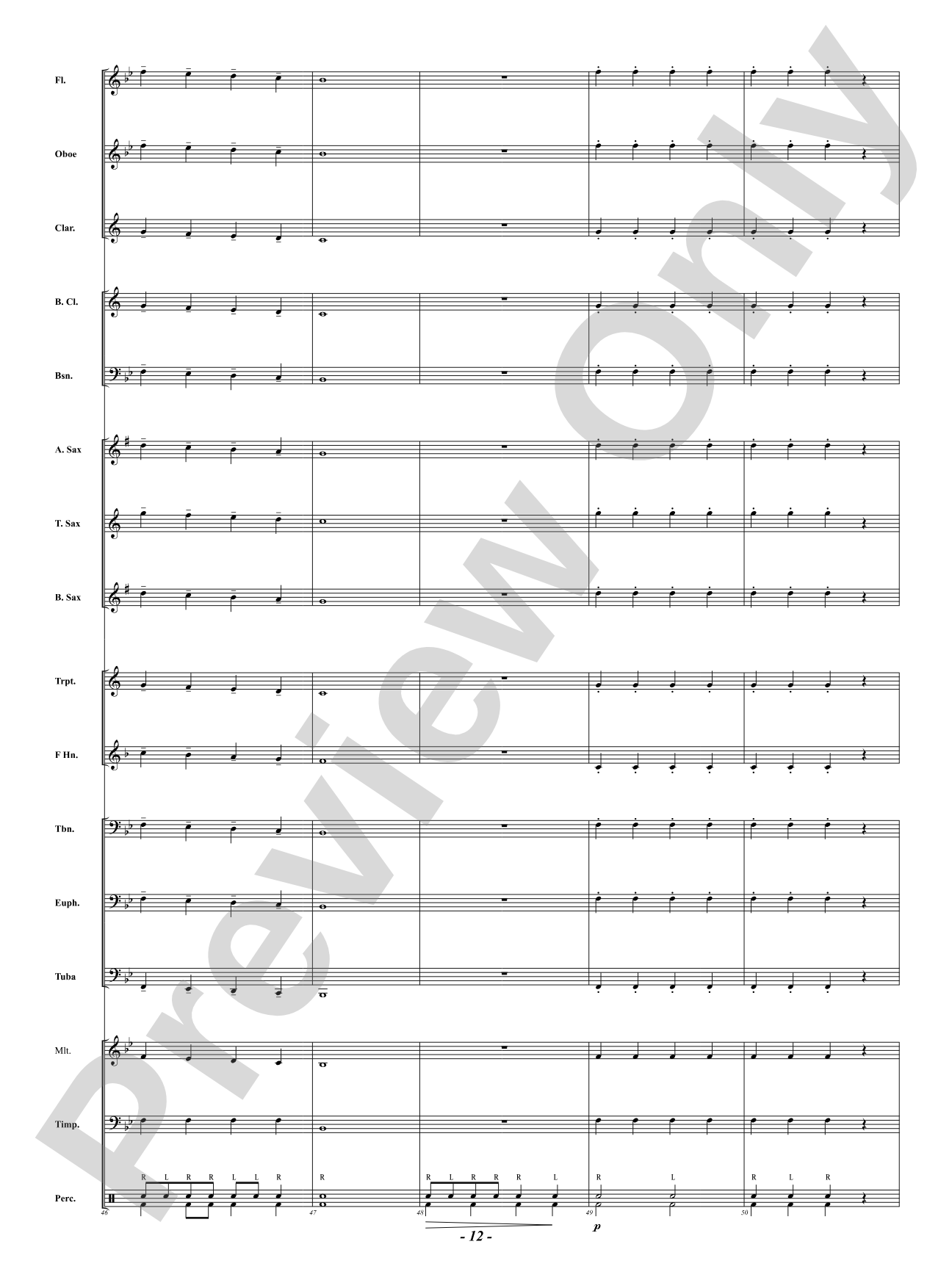 Beginning Band Warm-Up: Concert Band Conductor Score & Parts