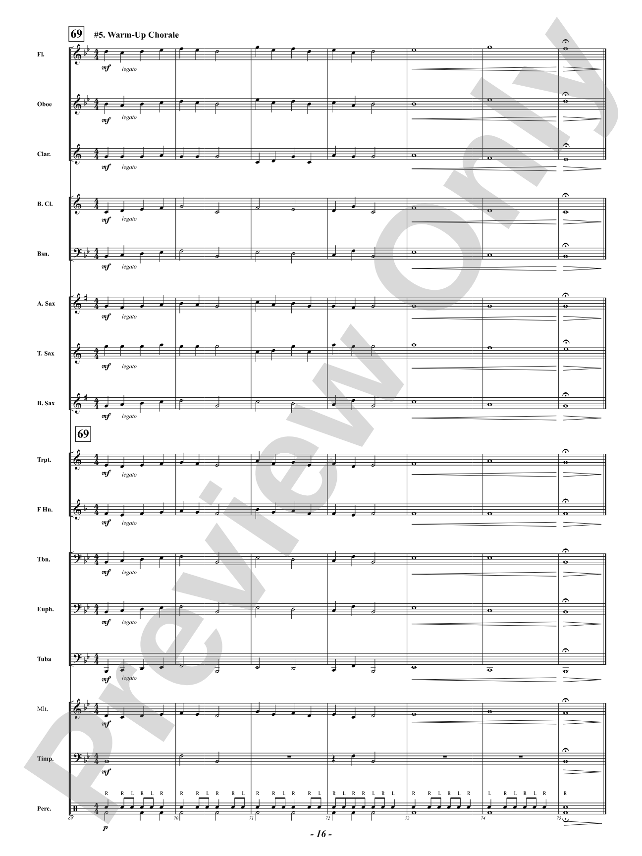 Beginning Band Warm-Up: Concert Band Conductor Score & Parts