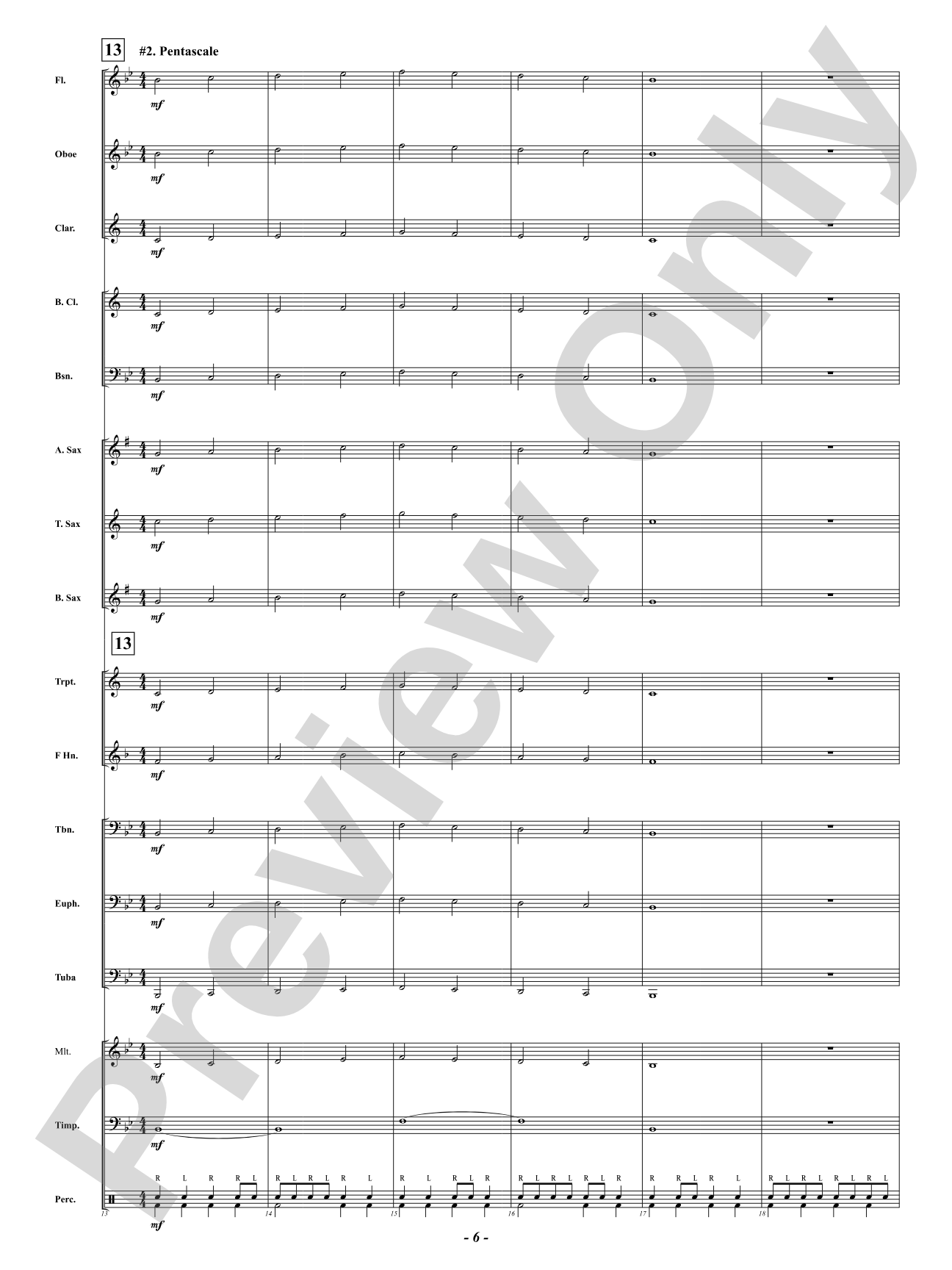 Beginning Band Warm-Up: Concert Band Conductor Score & Parts