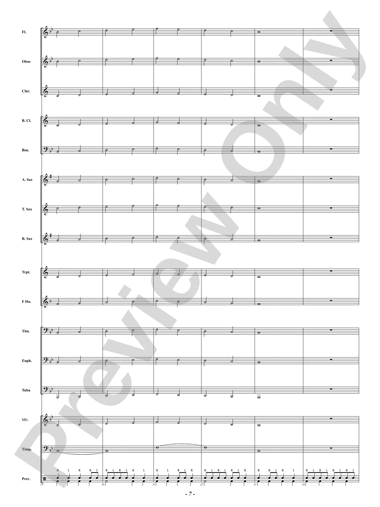 Beginning Band Warm-Up: Concert Band Conductor Score & Parts