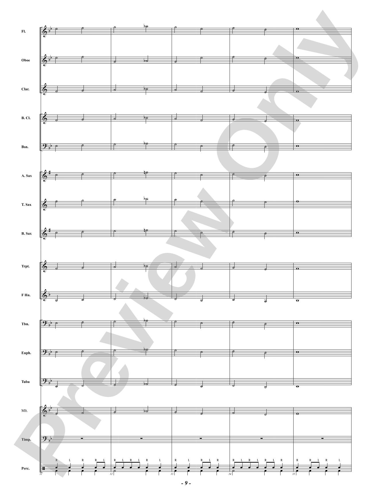 Beginning Band Warm-Up: Concert Band Conductor Score & Parts