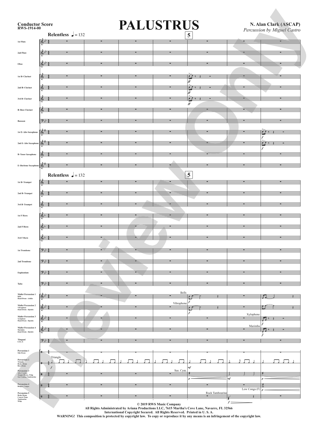 Palustrus: Concert Band Conductor Score & Parts