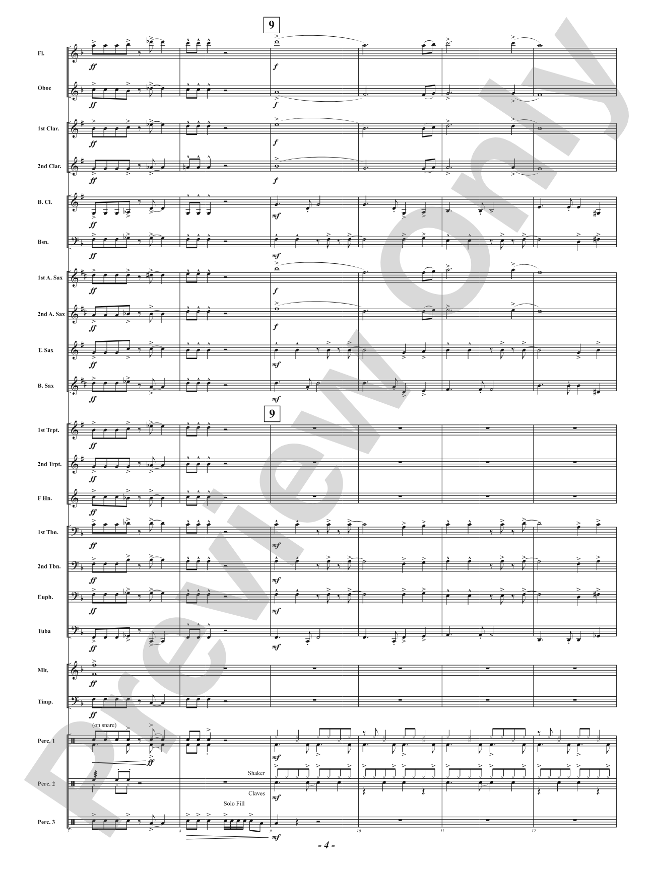 Santa's Workshop Samba: Concert Band Conductor Score & Parts