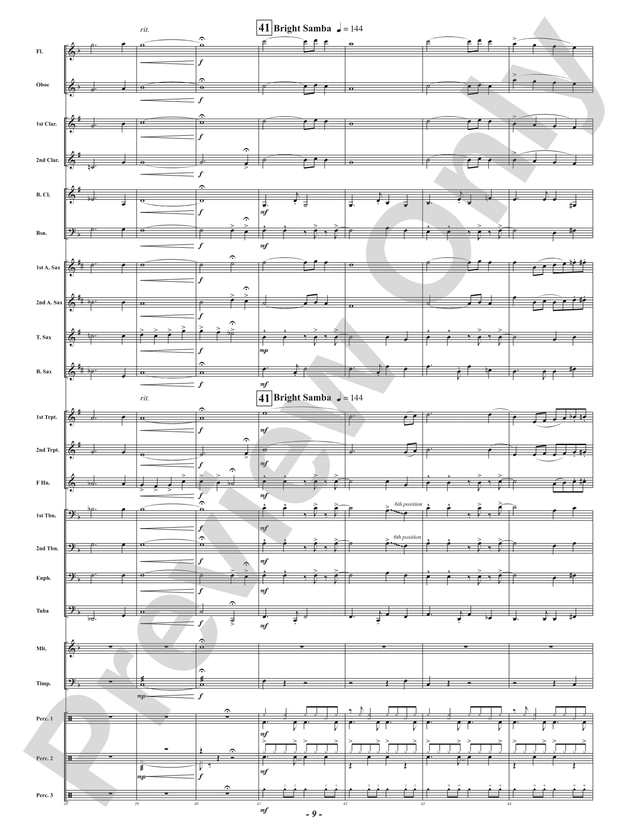 Santa's Workshop Samba: Concert Band Conductor Score & Parts