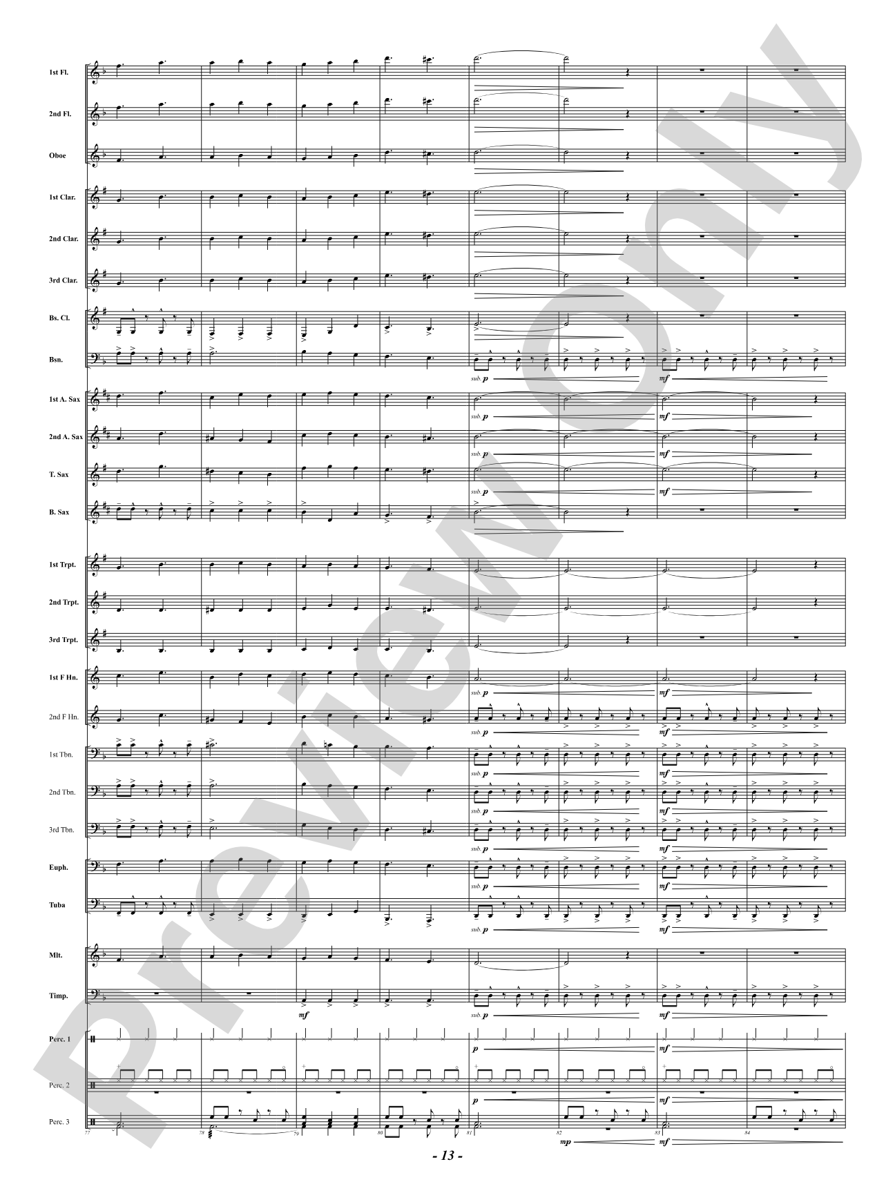 We Three Kings: Concert Band Conductor Score & Parts