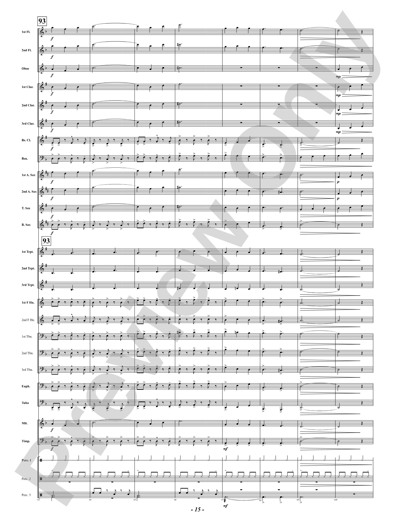 We Three Kings: Concert Band Conductor Score & Parts