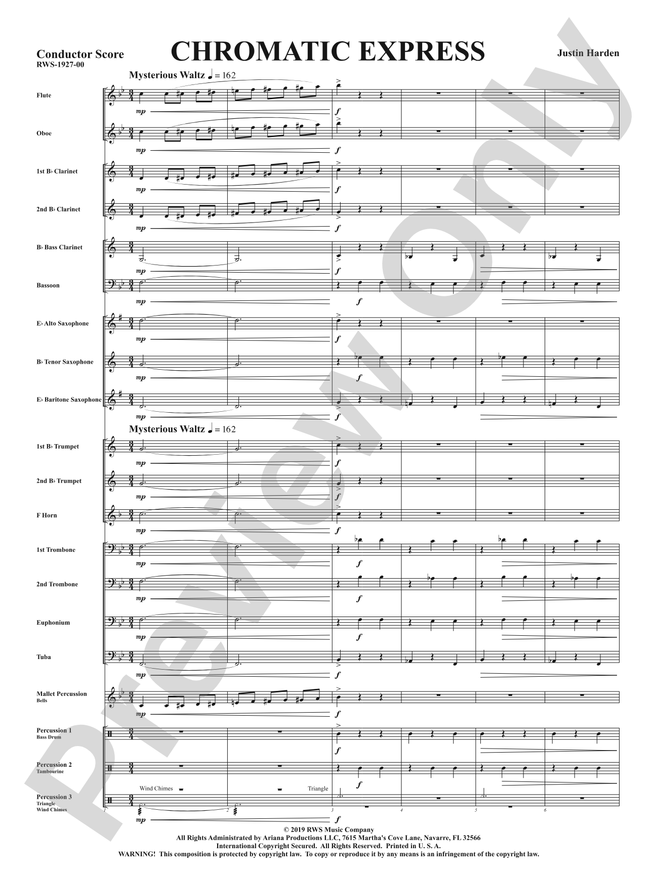 Chromatic Express: Concert Band Conductor Score & Parts