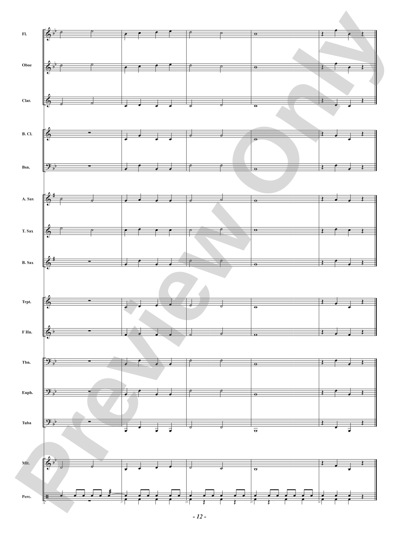 Two Songs for the Holidays - Jolly Old Saint Nick March & Angels We Have Heard On High: Concert Band Conductor Score & Parts