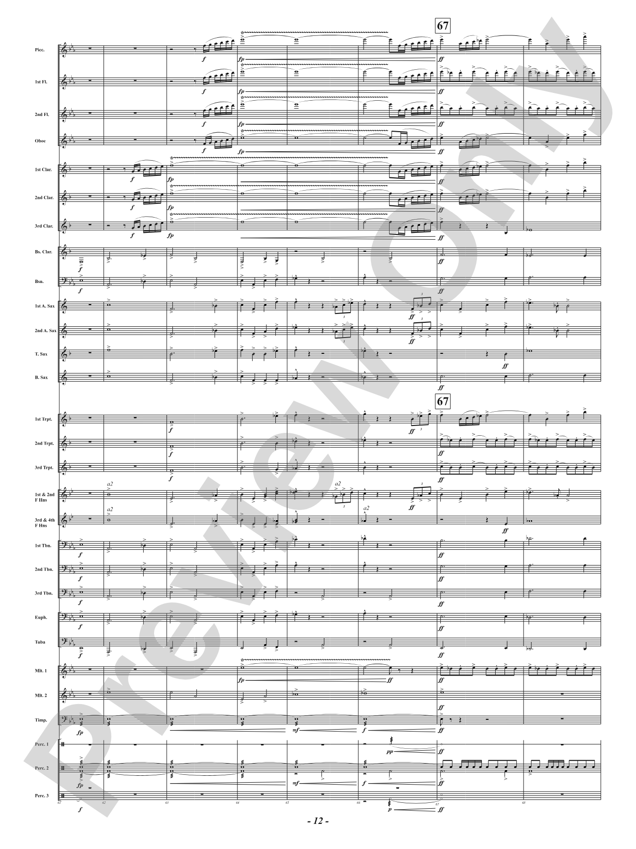 Kinetic Fanfare: Concert Band Conductor Score & Parts