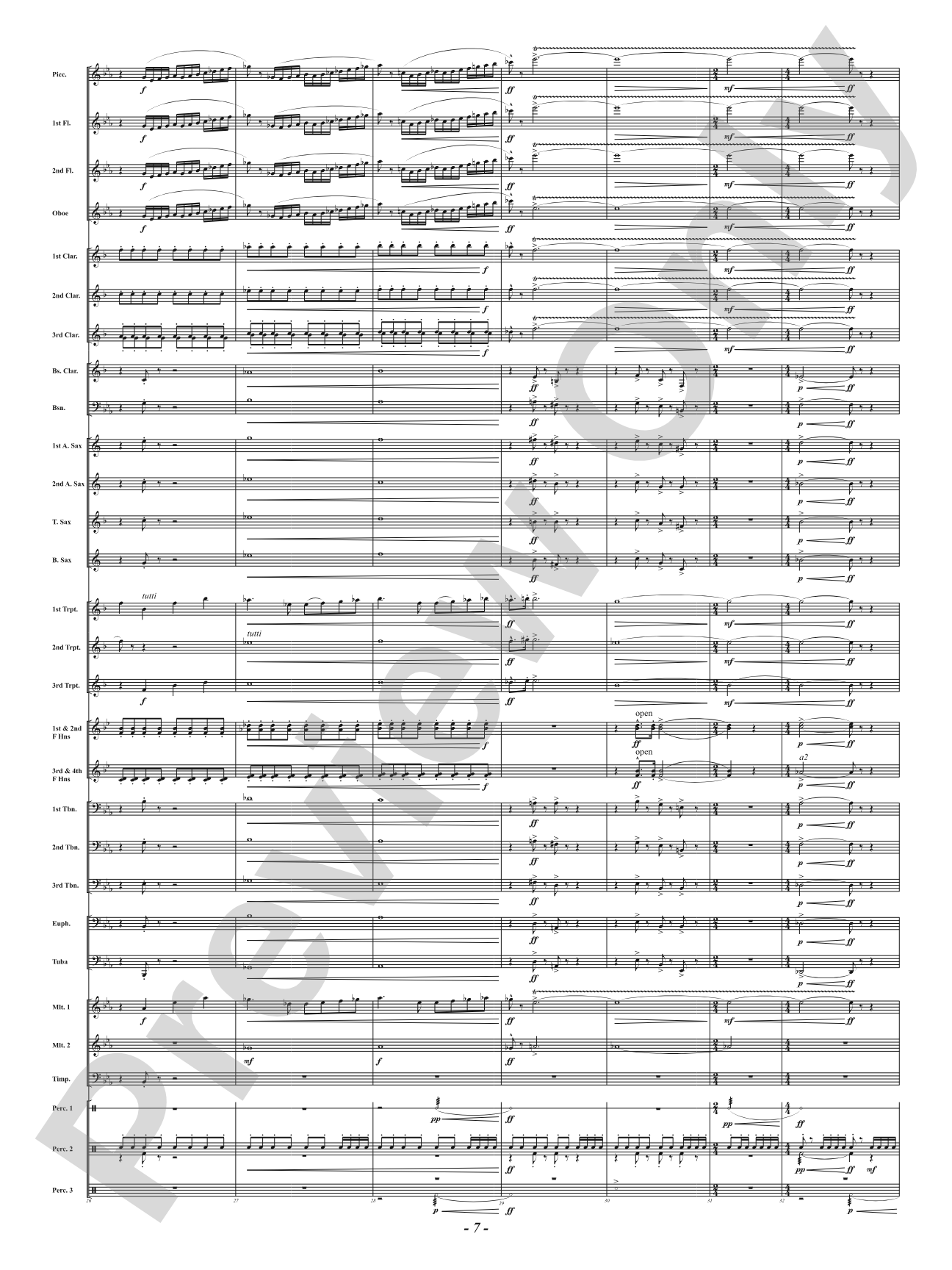 Kinetic Fanfare: Concert Band Conductor Score & Parts