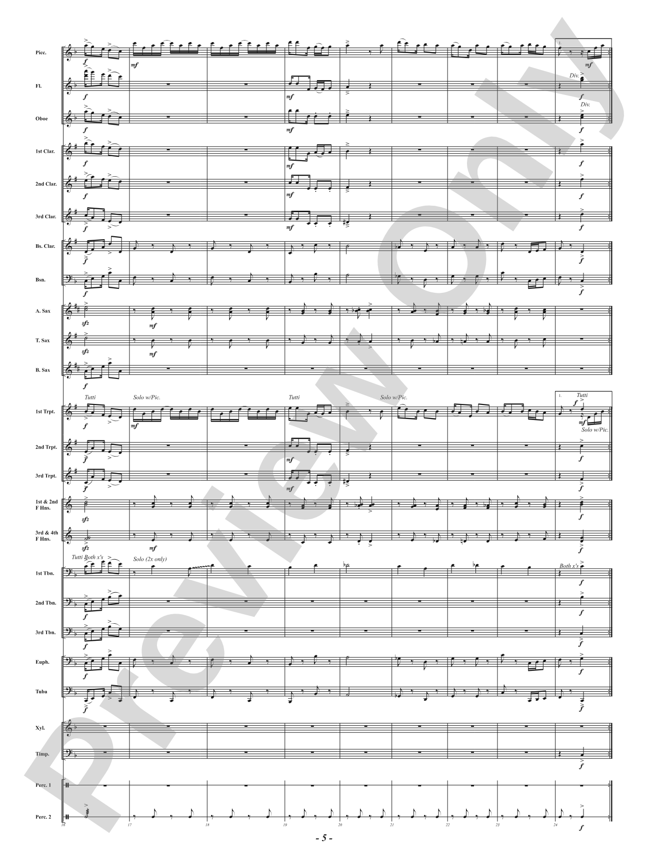 Rag - Mvt. 1 from <i>American Dances</i>: Score