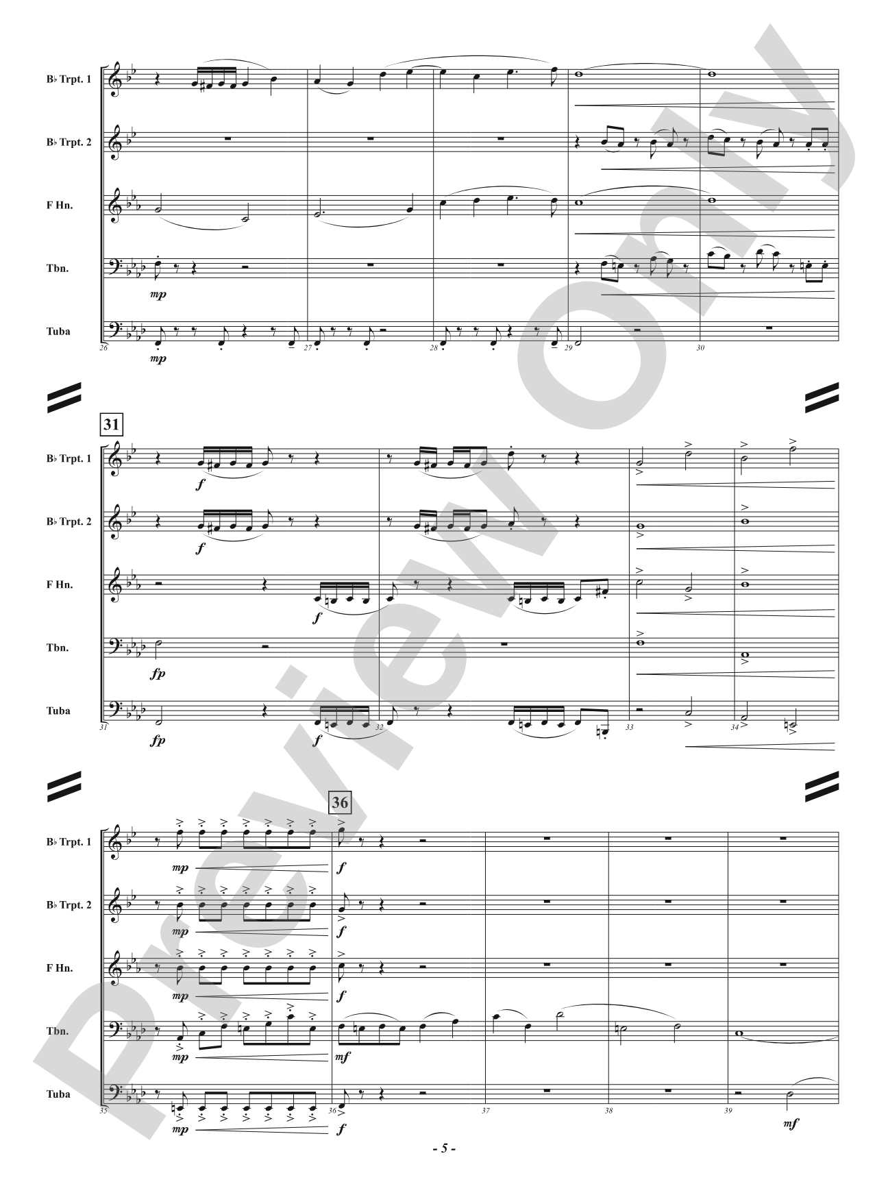 Sinister Sam - Brass Quintet: Brass Quintet Conductor Score & Parts