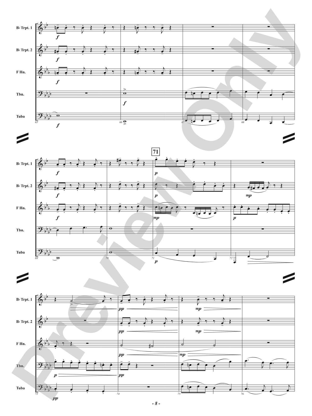 Sinister Sam - Brass Quintet: Brass Quintet Conductor Score & Parts