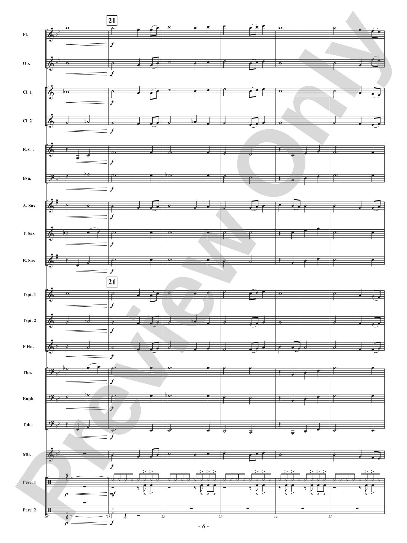 Sunset Blue: Concert Band Conductor Score & Parts