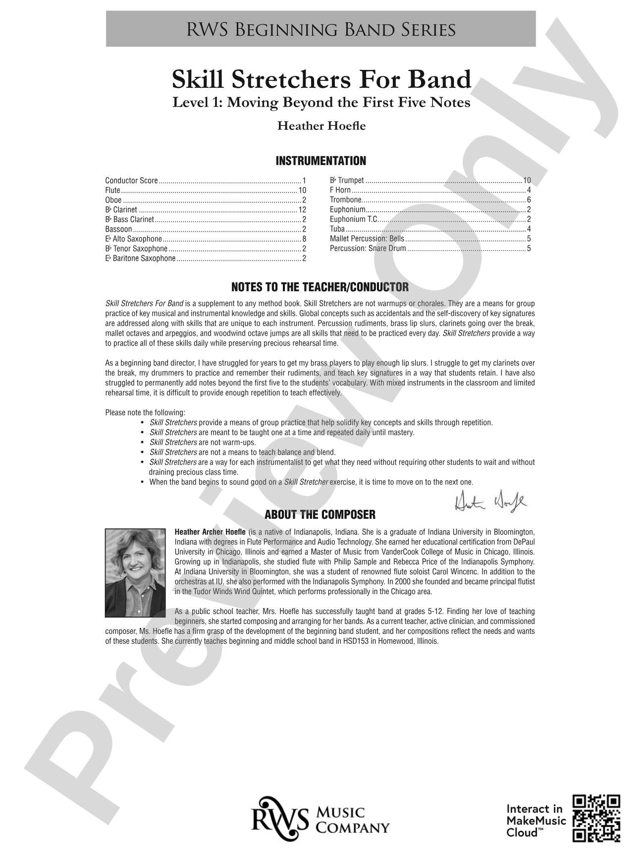 Skill Stretchers for Band - Level 1: Moving Beyond the First Five Notes: Concert Band Conductor Score & Parts