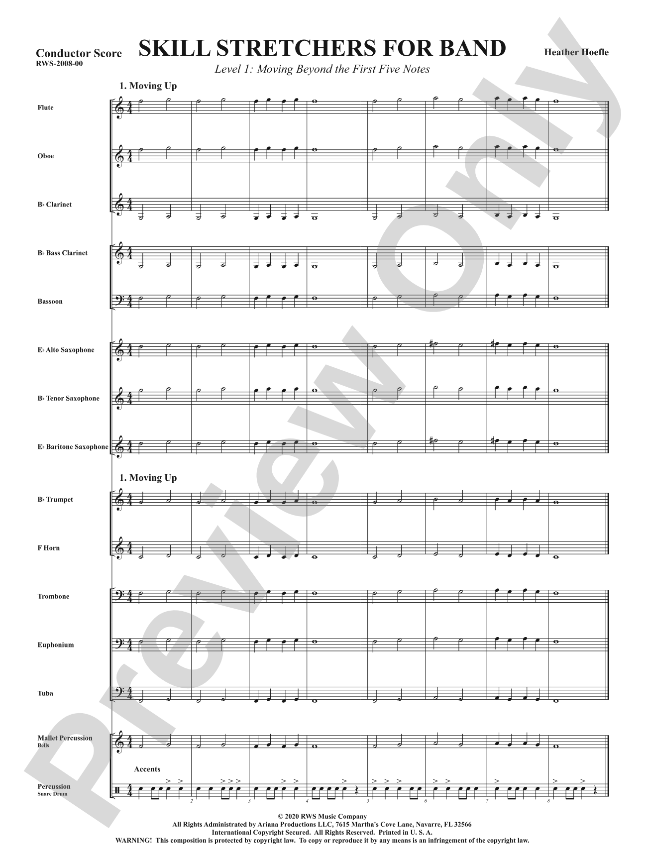 Skill Stretchers for Band - Level 1: Moving Beyond the First Five Notes: Concert Band Conductor Score & Parts