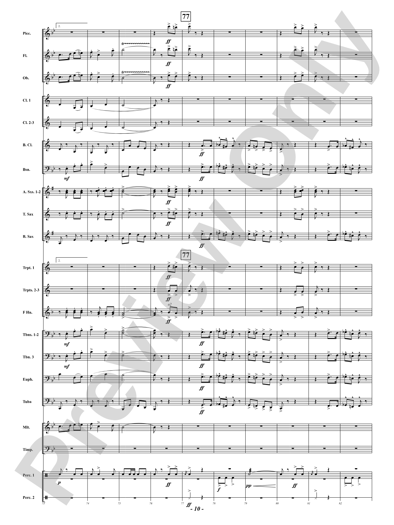 Above the Line - Galop: Concert Band Conductor Score & Parts