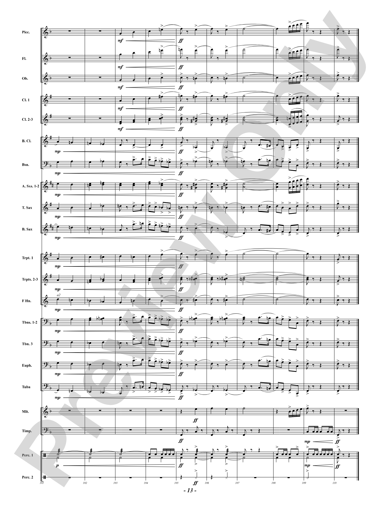 Above the Line - Galop: Concert Band Conductor Score & Parts