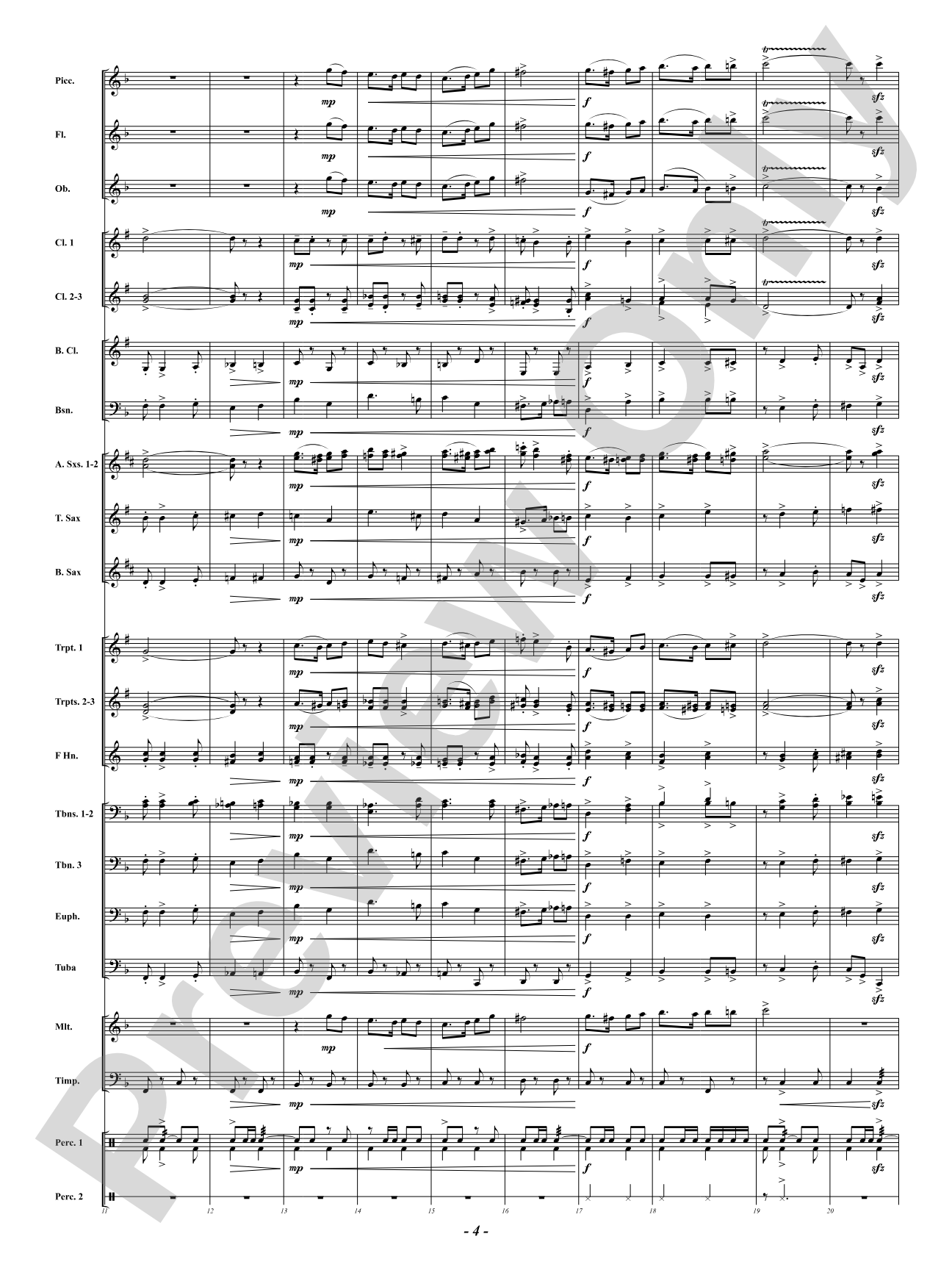 Above the Line - Galop: Concert Band Conductor Score & Parts