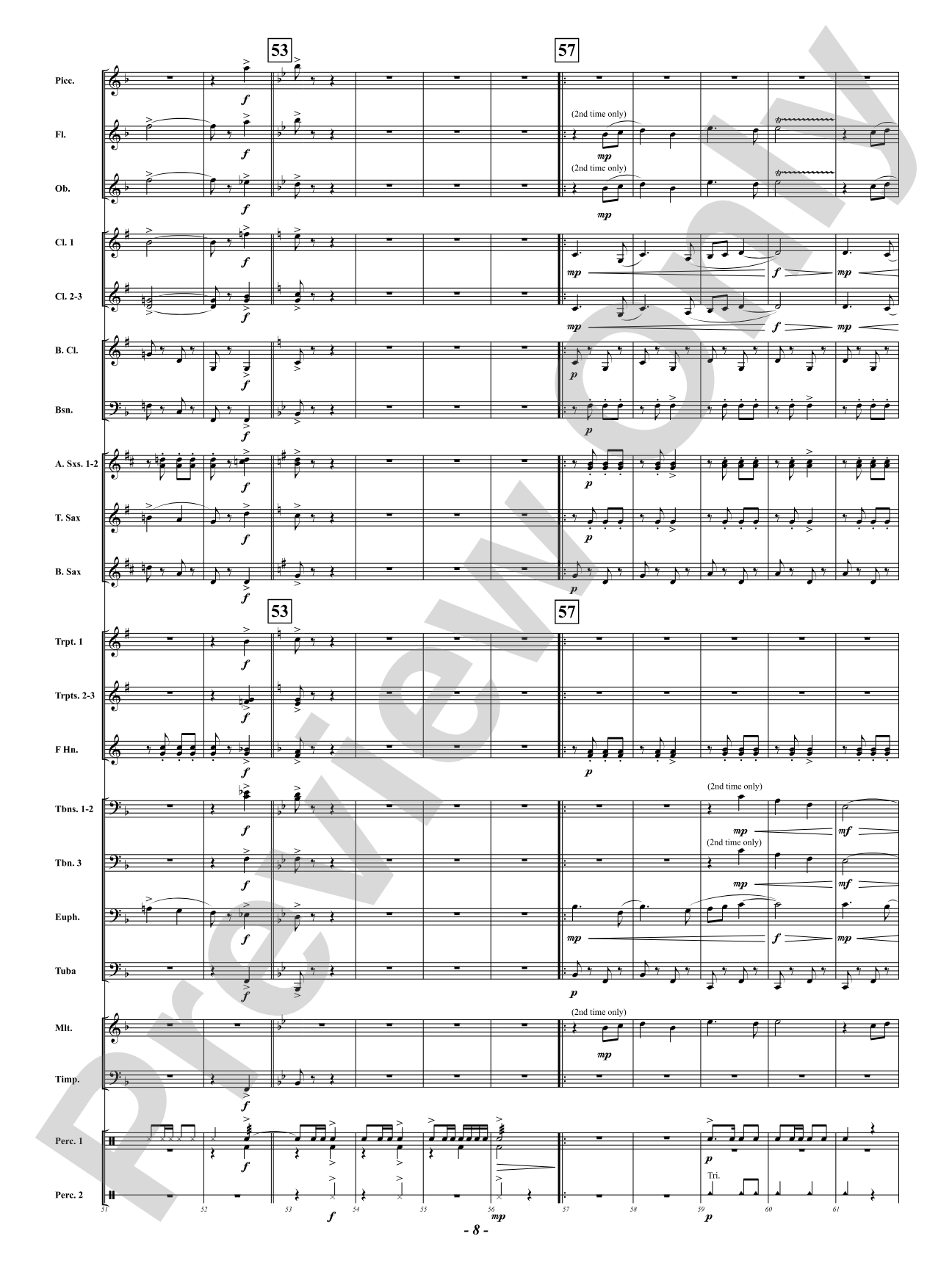 Above the Line - Galop: Concert Band Conductor Score & Parts