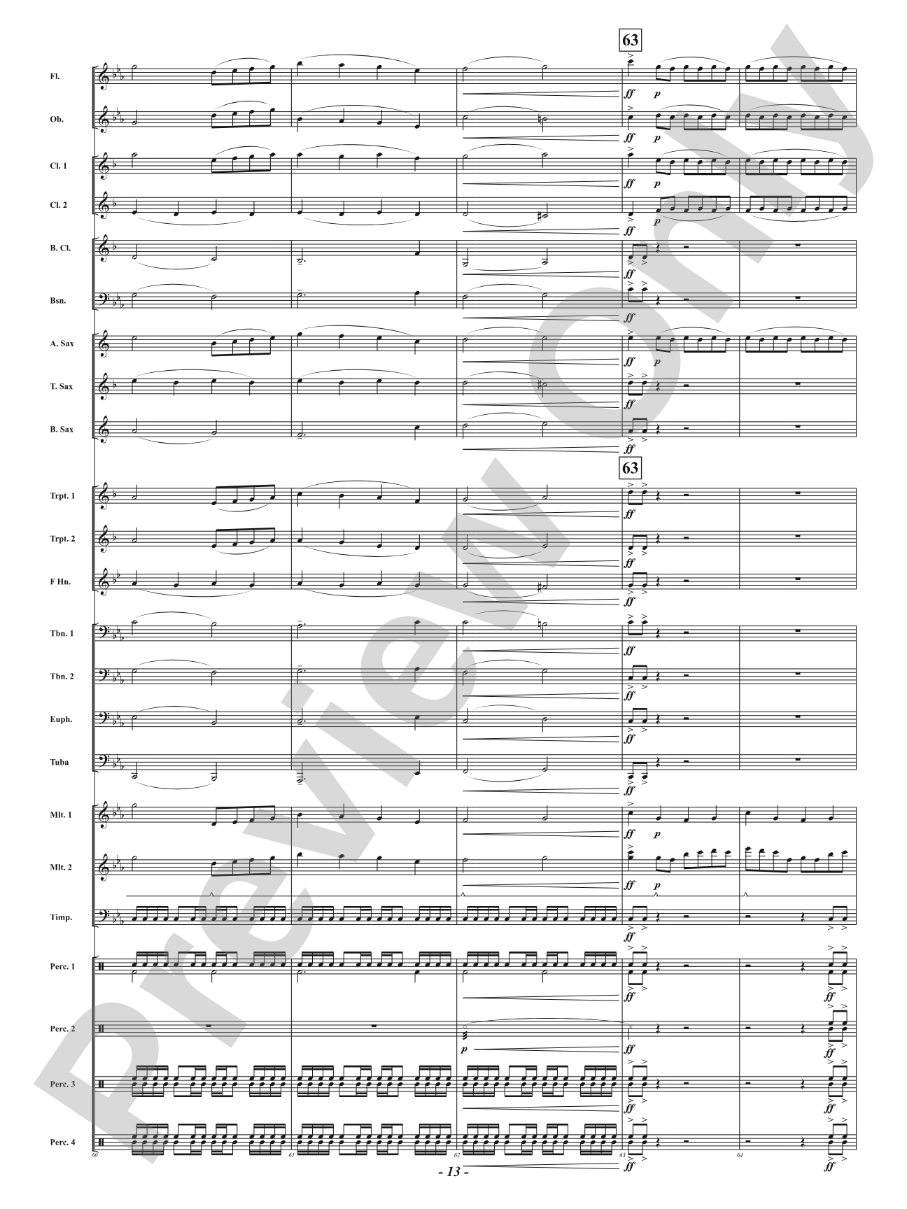 Mystic Forest: Concert Band Conductor Score & Parts