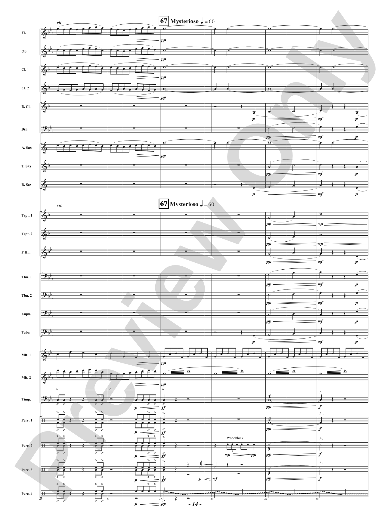 Mystic Forest: Concert Band Conductor Score & Parts