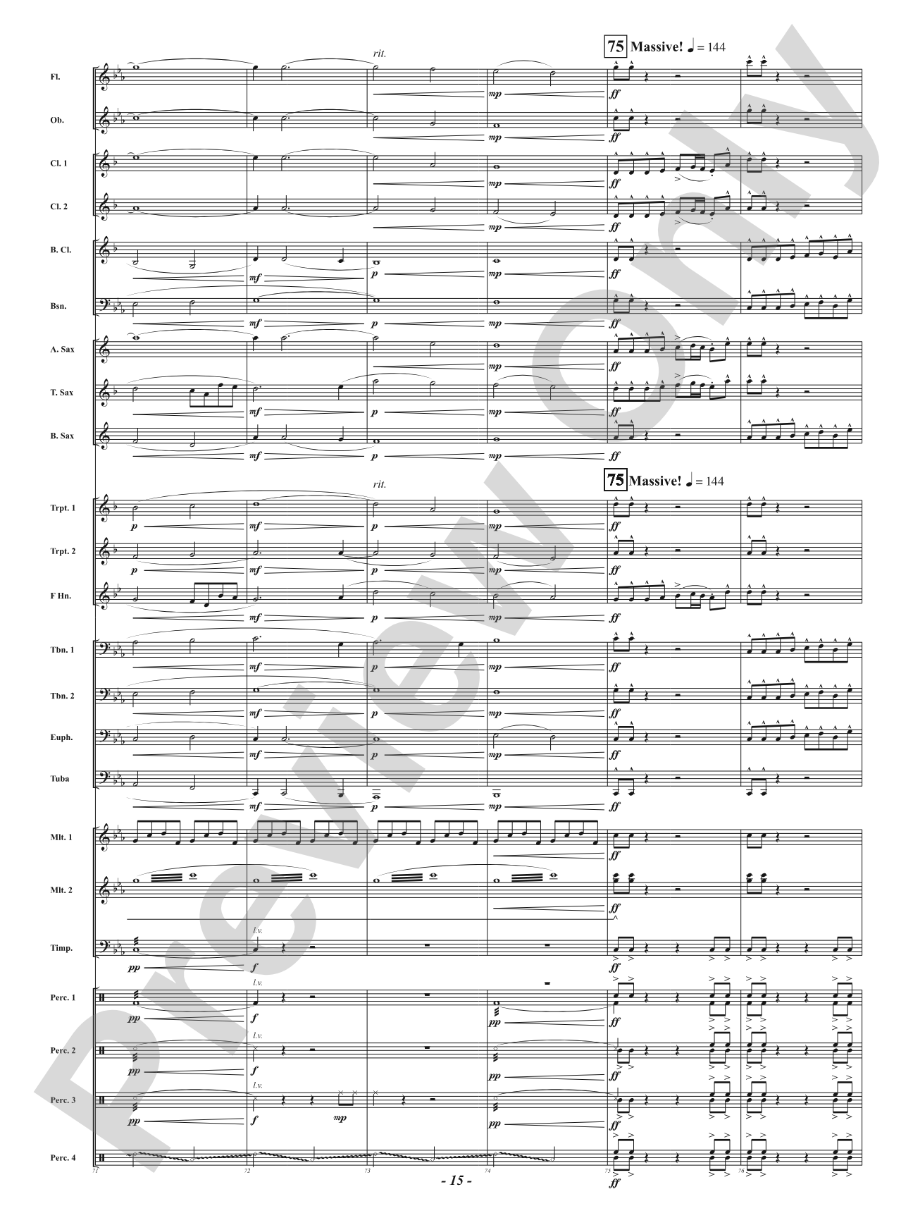 Mystic Forest: Concert Band Conductor Score & Parts