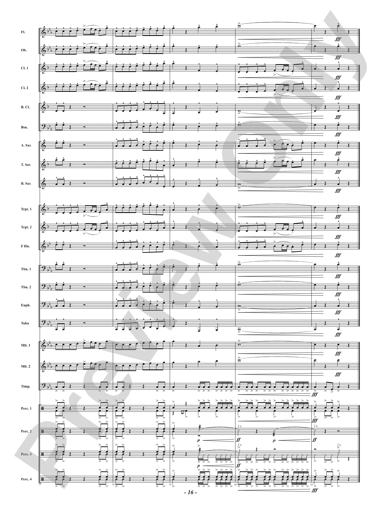 Mystic Forest: Concert Band Conductor Score & Parts